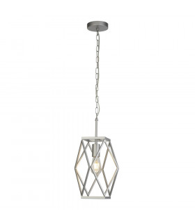 Chassis-Anhänger Baustahl Satinsilber 1 Glühbirne 44cm