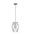 Chassis pendant Mild steel Satin silver 1 bulb 44cm