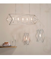 Chassis pendant Mild steel Satin silver 1 bulb 44cm