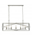 Chassis pendant light Mild steel Satin silver 5 bulbs 38cm