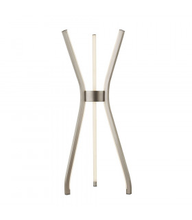 Lampe de table Tripod Aluminium Nickel satiné 3 ampoules 53cm