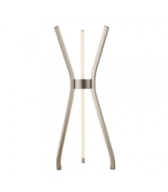 Lampe de table Tripod Aluminium Nickel satiné 3 ampoules 53cm