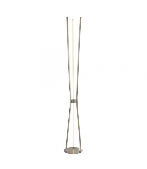 Lampadaire Tripod Aluminium Nickel satiné 3 ampoules 165cm