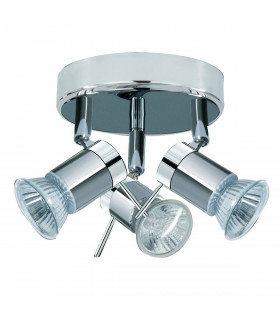 Plafoniera Spot Aries Metallo argento satinato, cromo 3 lampadine 13cm