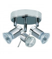 Plafonnier Spot Aries Métal Argent satiné,chrome 3 ampoules 13cm
