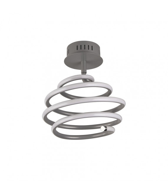 Plafoniera LED Integrata Swirl Grigio Acciaio Dolce 36 Cm