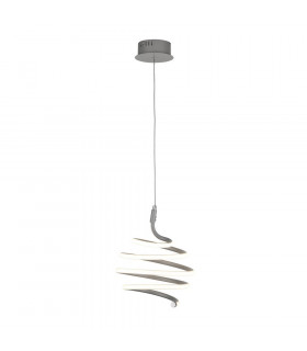 Integrated LED ceiling light Swirl Mild steel Gray 34 Cm
