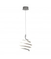 Integrated LED ceiling light Swirl Mild steel Gray 34 Cm
