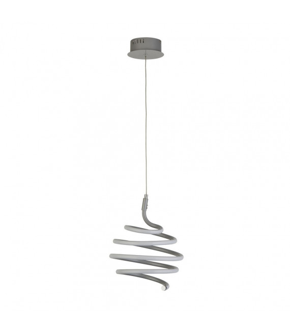 Plafón LED integrado Swirl Acero dulce Gris 34 Cm
