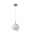 Plafonnier LED intégré Swirl Acier doux Gris 34 Cm