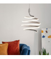 Plafonnier LED intégré Swirl Acier doux Gris 34 Cm