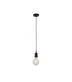 Lámpara colgante de diseño Matt Black Steel Matt negro 1 bombilla 150cm