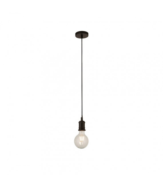 Lámpara colgante de diseño Matt Black Steel Matt negro 1 bombilla 150cm