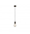 Design pendant light Matt Black Steel Matt black 1 bulb 150cm