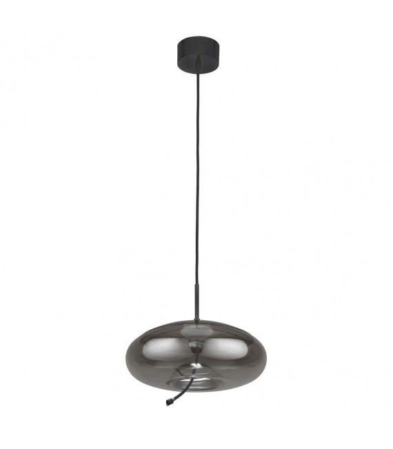 Lisbon Sospensione Vetro, acciaio dolce Vetro nero, fumè 1 lampadina 30cm