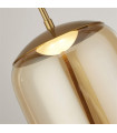 Lisbon Pendant Glass, mild steel Satin brass, Amber glass 1 bulb 43cm