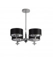 Suspension New Orleans Acier doux Chrome 4 ampoules 54cm