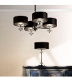 Suspension New Orleans Acier doux Chrome 4 ampoules 54cm
