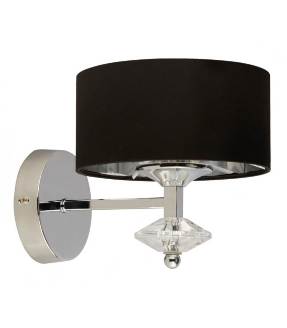 Lampada con paralume New Orleans Black Steel 1 lampadina 21cm