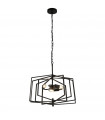 Slinky pendant Mild steel Matt black 3 bulbs 50cm