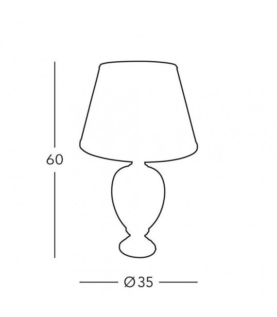 Dolphin table lamp 1 bulb 60cm