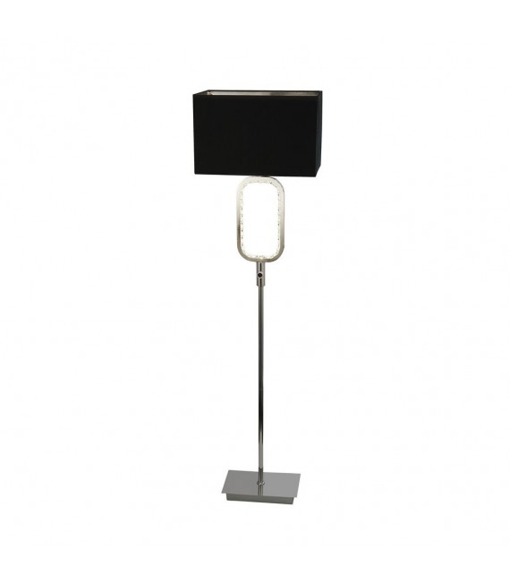 Floor lamp Aura Glass, steel, stainless steel Chrome, black, Transparent 1 bulb 136cm