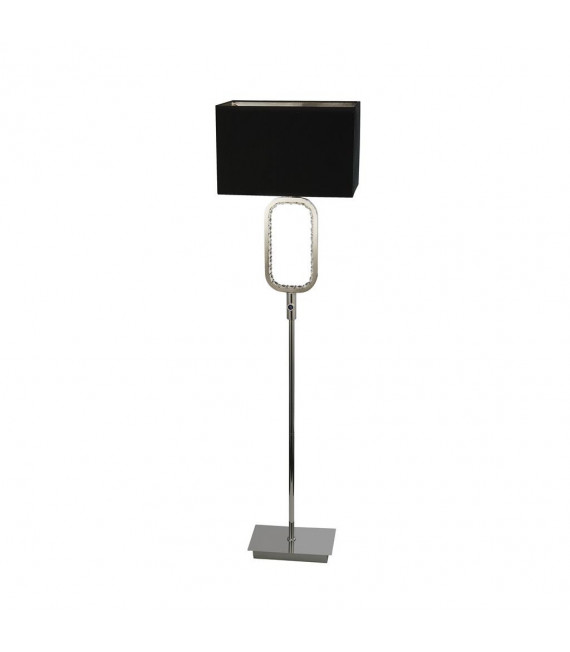 Lámpara de pie Aura Vidrio, acero, acero inoxidable Cromo, negro, Transparente 1 bombilla 136cm