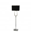Floor lamp Aura Glass, steel, stainless steel Chrome, black, Transparent 1 bulb 136cm