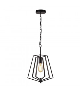 Lampada a sospensione Slinky Acciaio dolce Nero opaco 1 lampadina 44cm