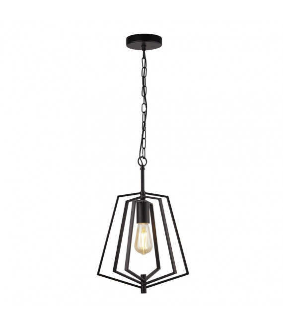 Slinky pendant light Mild steel Matte black 1 bulb 44cm
