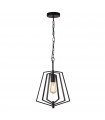 Suspension Slinky Acier doux Noir mat 1 ampoule 44cm