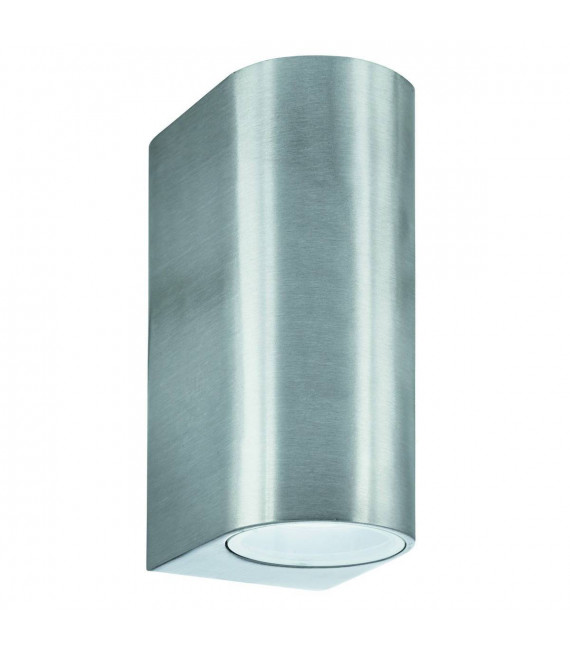 Led outdoor garden wall light aluminum glass 2 bulbs 15cm