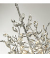 Suspension Bouquet Glass, Mild Steel Chrome, Clear 11 bulbs 62cm