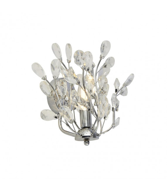 Aplique de diseño Bouquet 1 bombilla Vidrio, acero dulce Cromo, Incoloro