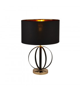 Table lamp Table Mild Steel Black 1 bulb 58cm