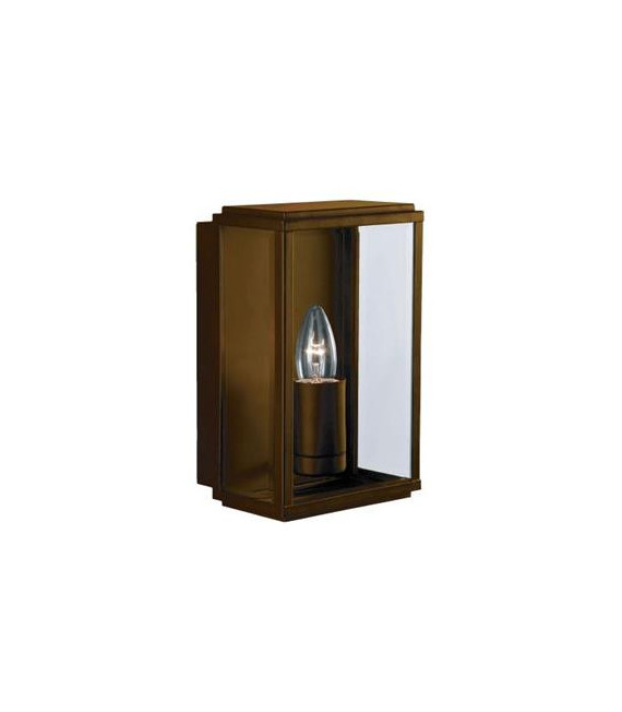 Box Gartenlaterne Glas, Kunststoff, Edelstahl Rostbraun 1 Glühbirne 25cm