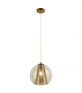 Suspension Conio 1 ampoule Acier Laiton satiné