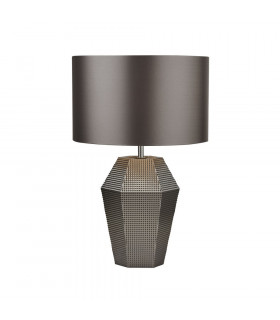 Lampe de table Table Verre Chrome fumé 1 ampoule 49cm