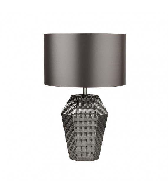 Lampada da tavolo Tavolo Vetro cromato fumè 1 lampadina 49cm