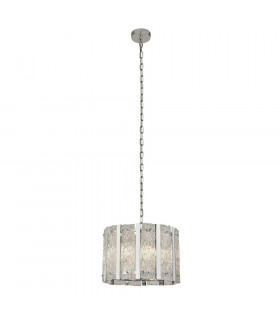 Ciondolo Alexandra Acciaio dolce Argento satinato 5 lampadine 29cm