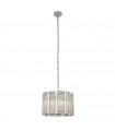 Alexandra pendant Mild steel Satin silver 5 bulbs 29cm