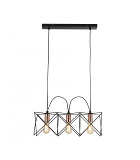 Anthea Pendelleuchte Stahl mattschwarz 3-flammig 21cm