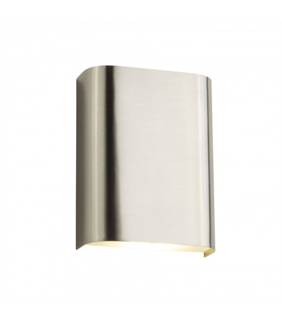 Led Wall 2-light aluminum satin silver wall light