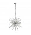 Suspension Starburst Acrylique,acier doux Chrome,Transparent 10 ampoules 74cm
