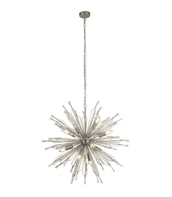 Starburst Pendelleuchte Stahl Chrom 8 Glühbirnen 56cm
