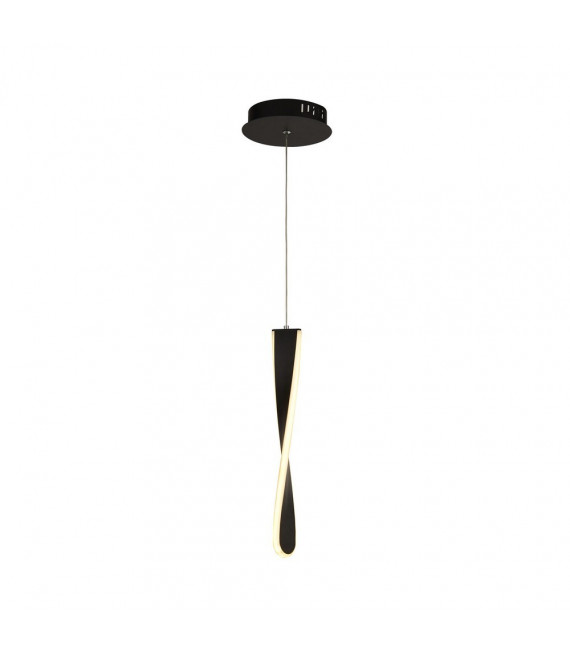 Design pendant light Paddle Mild steel Matt black 1 bulb 39cm
