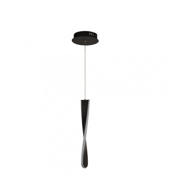 Design pendant light Paddle Mild steel Matt black 1 bulb 39cm