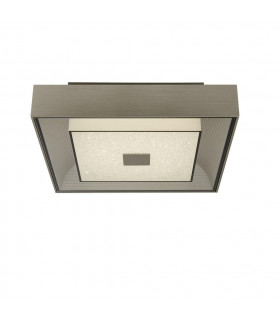Plafoniera Rhea Vetro, alluminio, acciaio dolce Argento, trasparente, argento spazzolato, satinato 1 lampadina 9,5 cm