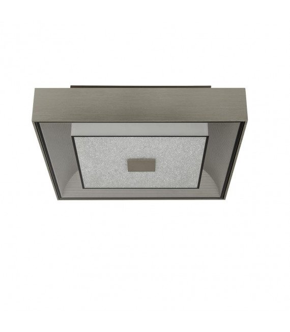 Lámpara de techo Rhea Vidrio, aluminio, acero dulce Plata, transparente, plata cepillada, mate 1 bombilla 9,5 cm
