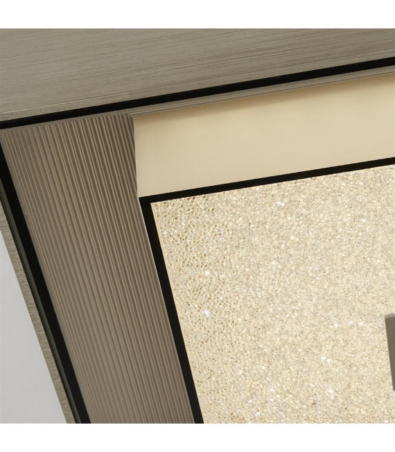 Plafoniera Rhea Vetro, alluminio, acciaio dolce Argento, trasparente, argento spazzolato, satinato 1 lampadina 9,5 cm
